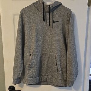 Nike Gray Women's Therma Fit Hoodie with Black Accents